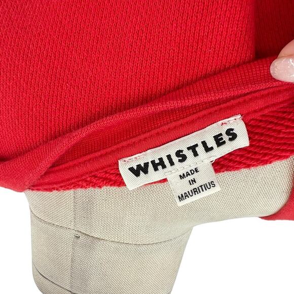 WHISTLES Cest La Vie Sweatshirt Top Red Size‎ Medium - Picture 9 of 11